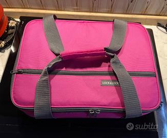 Borsa termica fucsia Lock&Lock con 2 contenitori