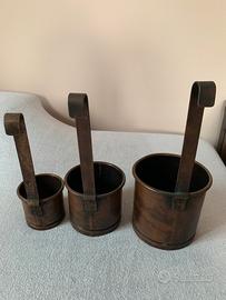 Unita dí misura per latte rame antiche