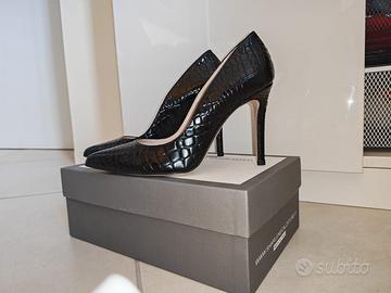 Décolleté Sharlene nere effetto cocco – Pelle – Ta