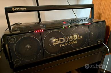 HITACHI 3D-80 Boombox Ghettoblaster Tape Deck HiFi