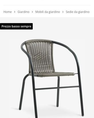Sedie impilabili alluminio/plastica