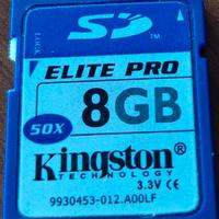 Scheda di memoria SD Elite Pro Kingston 8GB 50x