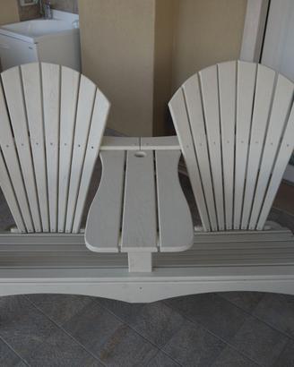 panca da esterno in legno originale per giardino o