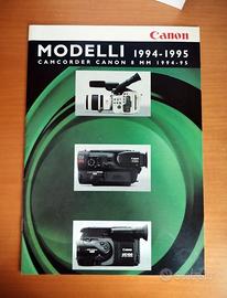 Catalogo Videocamere Canon 8mm 1994-95
