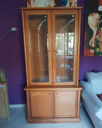 Mobile Cristaliera  in legno arte povera