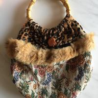 Borsa da donna con manici in legno