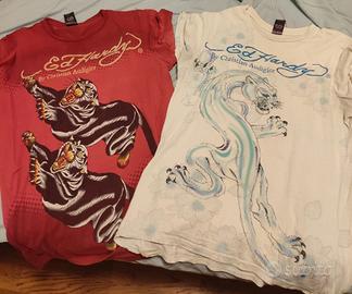 Due t shirt Ed Hardy originali S uomo made in USA