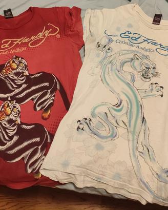 Due t shirt Ed Hardy originali S uomo made in USA