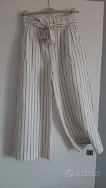 MANGO pantaloni estivi ampi lino 62% e cotone 38%