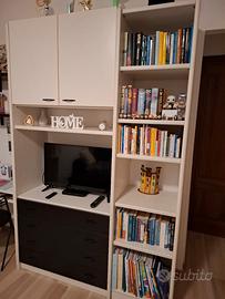 ARMADIO PORTA TV E LIBRERIA