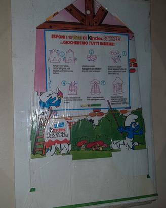 kinder sorpresa Puffi 1990 espositore in blister