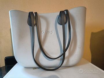 Borsa O-bag Grigio Chiaro Usata Poco