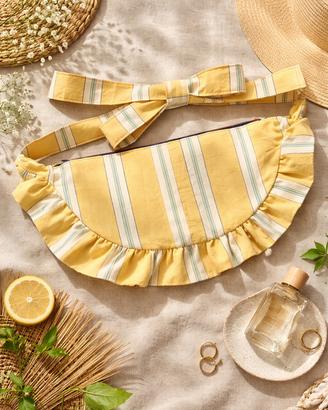 Halfmoon handbag in yellow upcycled