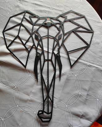 Testa Elefante da Parete 3d geometrico