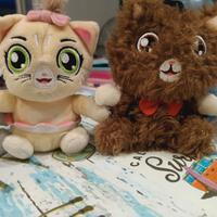 4 peluche 44 gatti