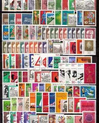 GERMANIA 1970/1979 annate complete fbolli nuovi