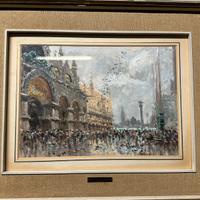 Acquerello Giulio Falzoni 1949 Venezia 30x40