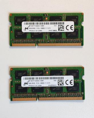 2x8GB RAM DDR3L 12800S SODIMM MICRON (16GB)