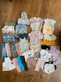 Set lotto vestiti neonata primavera estate 40pezzi