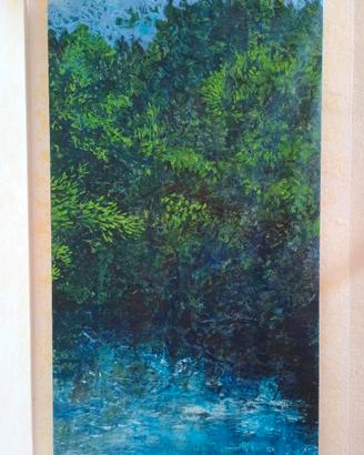 Astratto - cm 85x150 -  firmato sul retro 