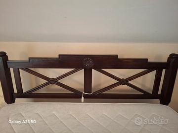 letto matrimoniale in legno di teak