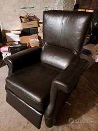 Poltrona pelle reclinabile