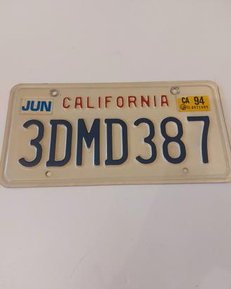Targa Americana Originale California Vintage