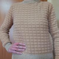 Maglione rosa antico e oro taglia unica, morbido