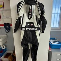 Tuta Pelle Spidi T-1 intera e traforata TG. 52