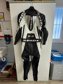 Tuta Pelle Spidi T-1 intera e traforata TG. 52