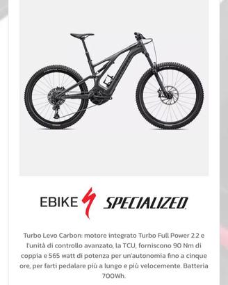 Bicicletta e-bike Turbo Levo Carbon Specialized