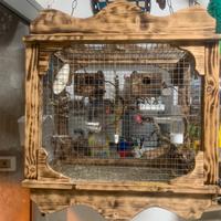 Gabbia in legno fatta a mano