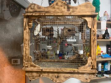 Gabbia in legno fatta a mano