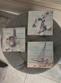 Tris di Quadretti stile marino