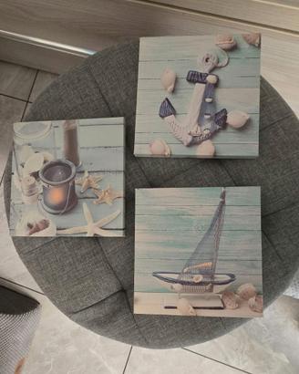 Tris di Quadretti stile marino