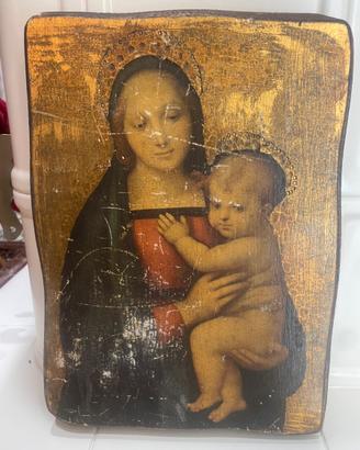 Dipinto su legno : Madonna del Granduca