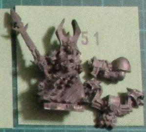 Warhammer 40000 Chaos Sorcerer Classic in Metallo