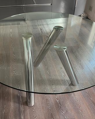 Tavolo rotondo in cristallo Cattelan Italia 🇮🇹
