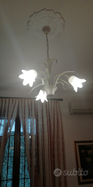 Lampadario in ferro battuto