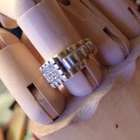 anello uomo oro + brillanti 