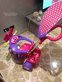 Triciclo con maniglione e parasole