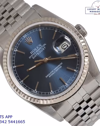 ROLEX  Datejust 16234 Soleil blue TOP Condition