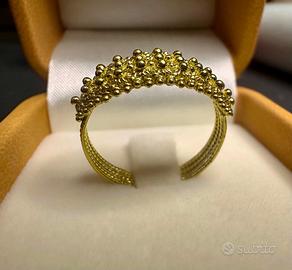 Fede Sarda Nido Ape Oro 750 Filigrana Artigianale