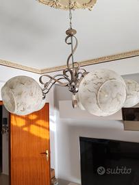 lampadario effetto marmo 