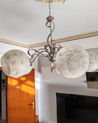 lampadario effetto marmo 