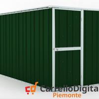 Deposito attrezzi giardino 175x307 verde scuro