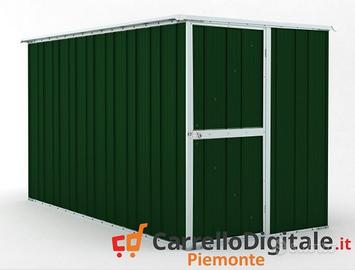 Deposito attrezzi giardino 175x307 verde scuro