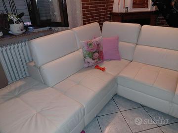 Divano letto bianco angolare