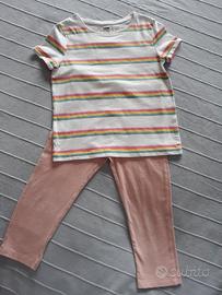 Completo leggings 3/4 e t-shirt 6 anni