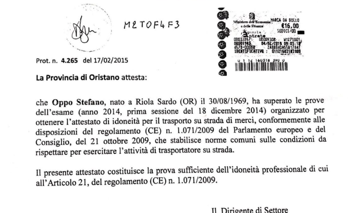 Licenza - abilitazione professionale preposto